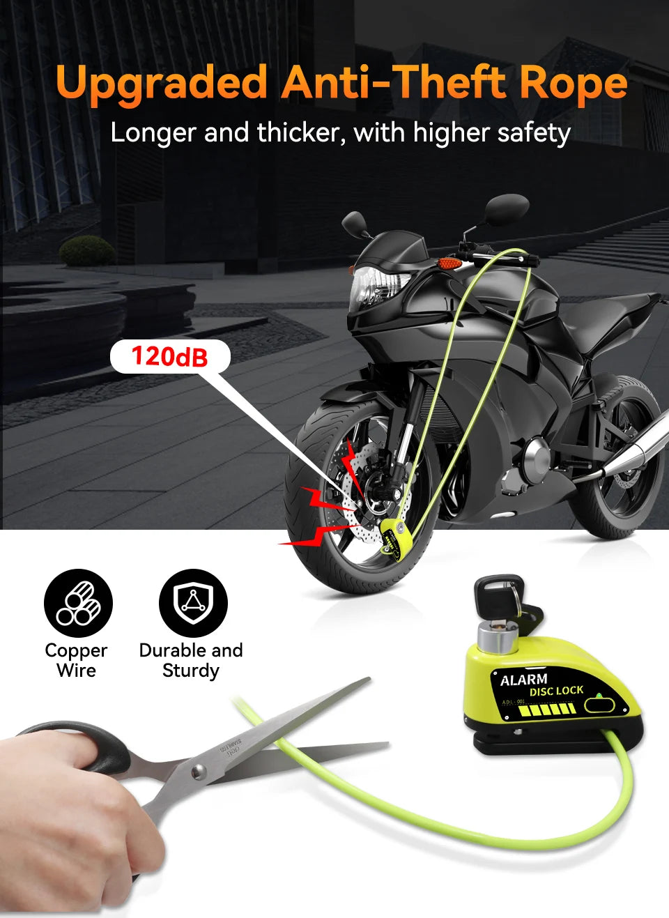 Alarm Disc Brake Lock