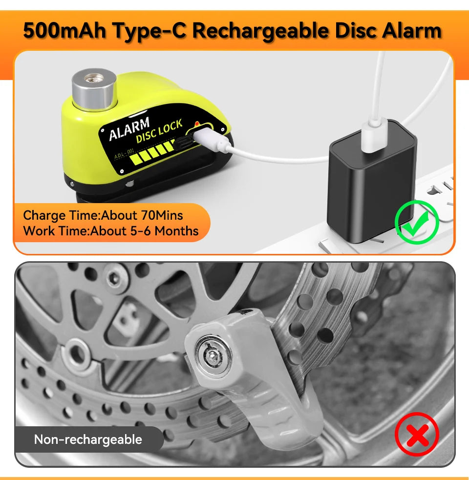 Alarm Disc Brake Lock