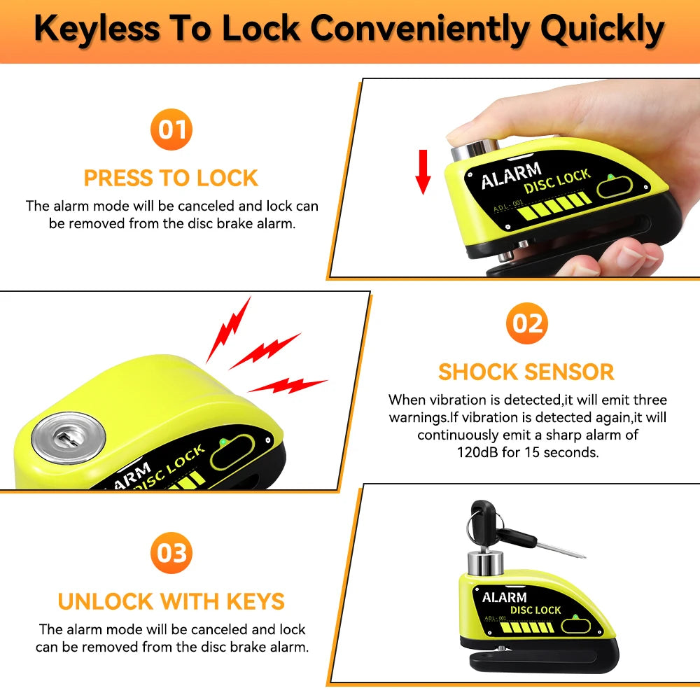 Alarm Disc Brake Lock